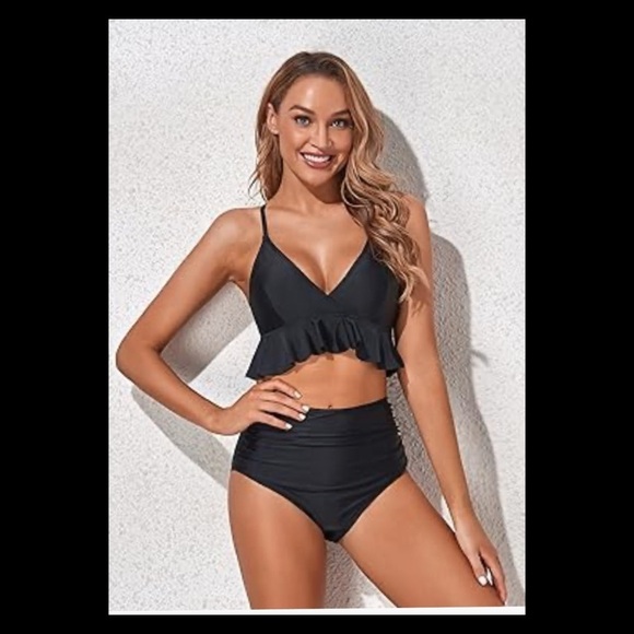 Black Ruffled Bikini Set - Picture 6 of 6